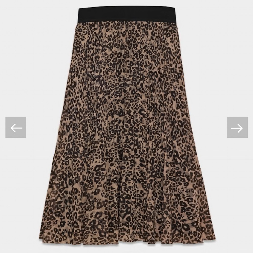 NWOT Aritzia Wilfred New Twirl Skirt with Leopard Print Size L - limited edition - Picture 2 of 5